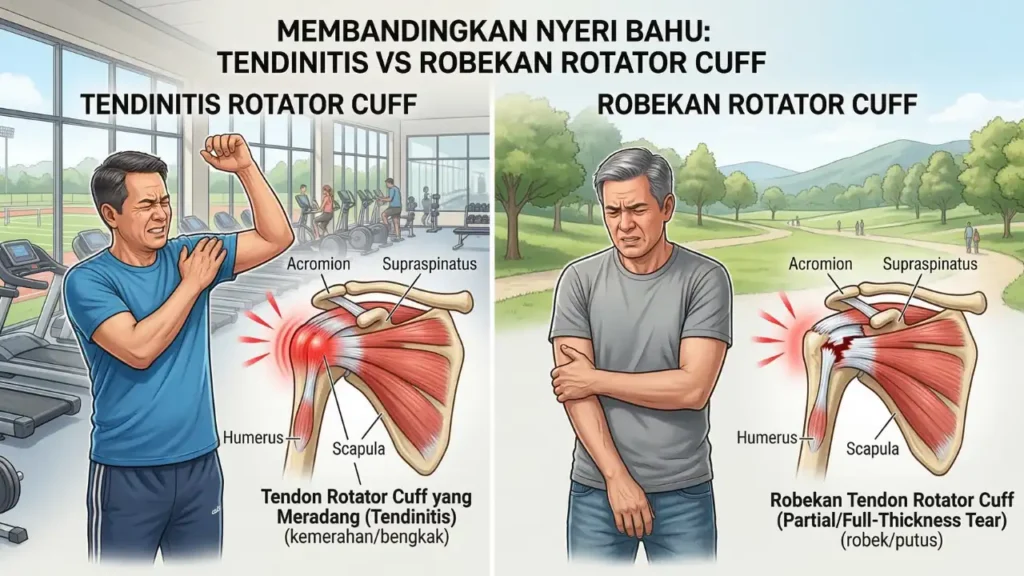 Cara Membedakan Antara Robekan Rotator Cuff dan Tendinitis